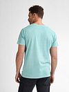 Petrol T-Shirt Key Melange Model / Achterkant