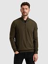 PME Legend Half Zip Sweater Beluga Grün Model / Voorkant