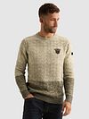 PME Legend Striped Structure Pullover Beige