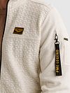 PME Legend Cardigan Interlock Ecru Model / Detail