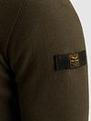 PME Legend Half Zip Sweater Beluga Grün Model / Detail