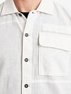 PME Legend Short Sleeve Hemd Linen Blend Weiß Model / Detail