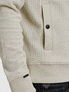 PME Legend Jacquard Interlock Kardigan Greige Model / Detail