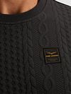 PME Legend Maglione con struttura jacquard antracite Model / Detail