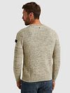 PME Legend Mouliné Structure Pullover Greige Model / Achterkant