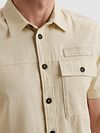 PME Legend Short Sleeve Overhemd Ecru Model / Detail