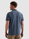 PME Legend Polo Shirt Jacquard Jersey Bijou Blue Model / Achterkant