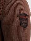 PME Legend Pull Structure Half Zip Marron Model / Detail