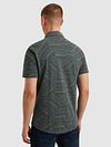PME Legend Short Sleeve Overhemd Print Dark Slate Model / Achterkant