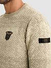 PME Legend Striped Structure Pullover Beige