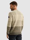 PME Legend Striped Structure Pullover Beige