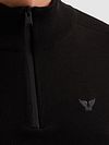 PME Legend Half Zip Sweater Black Model / Detail