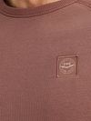 PME Legend Sweater Logo Nussbraun Regular Fit Model / Detail