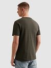 PME Legend T-Shirt Jacquard Stripe Beluga Grøn Model / Achterkant