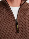 PME Legend Halv Zip Struktur Tröja Brun Model / Detail