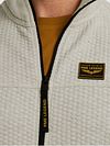 PME Legend Strickjacke Jacquard Interlock Greige Model / Detail