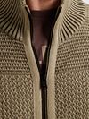 PME Legend Strickjacke Structure Seneca Rock Khaki Model / Detail
