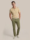 Suitable Knitted Polo Shirt Cotton Linen Beige Model / Voorkant