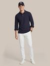 Steppin' Out Longsleeve Polo Piqué Classic Navy Model / Voorkant