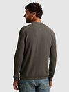 Polo Cast Iron a manica lunga con mezza zip e struttura, antracite Model / Achterkant