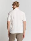 Polo de punto No Excess en blanco roto Model / Achterkant
