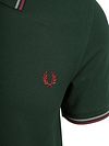 Polo Fred Perry Twin Tipped M3600 en verde oscuro 85A Product / Detail