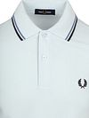 Polo Fred Perry Twin Tipped M3600 in piqué di cotone blu 96A Product / Detail