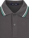 Polo Fred Perry Twin Tipped M3600 in piqué di cotone grigio 85B Product / Detail