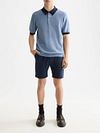 Polo in maglia strutturata Scotch And Soda blu Model / Voorkant