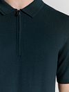 Polo No Excess con mezza zip blu navy Model / Detail
