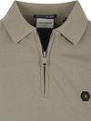 Polo No Excess in piqué con mezza zip verde Product / Detail