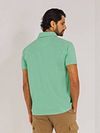 Polo State of Art piqué mélange verde Model / Achterkant