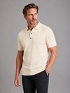 Profuomo Stickad Polo Ecru Model / Voorkant