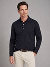 Profuomo Longsleeve Polo Navy Melange Model / Voorkant
