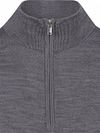Profuomo Half Zip Pullover Merino Wool Grey