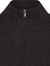 Profuomo Half Zip Pullover Merino Wool Dark Brown Product / Detail