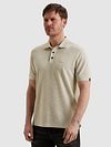 PME Legend Poloshirt Popcorn Jersey Ecru Model / Voorkant