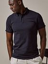 Profuomo Piqué Polo Shirt Navy Model / Voorkant