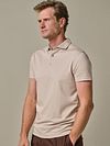 Profuomo Polo Shirt Luxury Knitted Beige Model / Voorkant