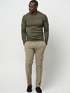 Profuomo Pullover Merino Wool Olive Model / Voorkant