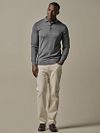 Profuomo Longsleeve Polo Shirt Merino Wool Grey Model / Voorkant