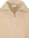 Profuomo Half Zip Pullover Wool Sand Product / Detail
