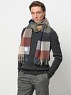 Profuomo Schal Wolle Karo Multicolour Model / Voorkant