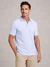 Profuomo Piqué Poloshirt Melange Ljusblå Model / Voorkant