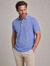 Profuomo Piqué Poloshirt Melange Blå Model / Voorkant