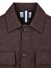 Profuomo Overshirt Button Peached Donkergroen