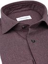 Profuomo Chemise Brushed Twill Aubergine