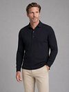 Profuomo Longsleeve Polo Shirt Dropneedle Navy Model / Voorkant