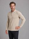 Profuomo Longsleeve Polo Shirt Dropneedle Beige Model / Voorkant