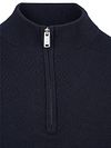 Profuomo Half Zip Pullover Bleu marine texturé